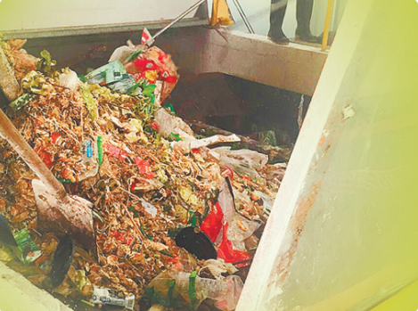 对回收的餐饮废弃物进行处理.